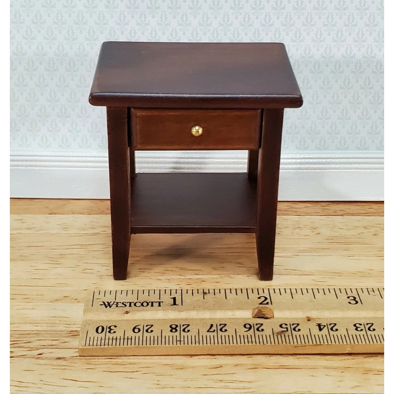 Handley House Dollhouse Side Table Night Stand with Drawer 1:12