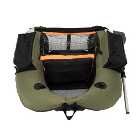 Inflatable Fishing Boat,Fishing Float Tube with Paddle,Fish Ruler,Air Pump,Storage Pockets,Adjustable Straps,Inflatable Float Tube,286.6LBS Load Bearing Capacity,Backpack Boat for Adults Fishing