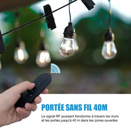 SURNICE Wireless Socket for Outdoor Use, IP44, Range 40 m, 2300 W, Plug and Play, All On/Off, Black/Green