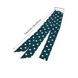 TeeYee Women's Satin Sash Waist Band 170 cm Long Girls Belt Obi Bel, Green Polka