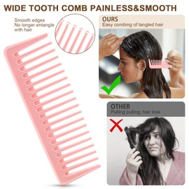 NICEMOVIC Comb for Women Wide Tooth Hair Combs & Rat Tail Comb Topsy Tail Hair Tool 10 PCS Hairs Combs Set Shaping Tool Suitable for Curling, Combing, Straightening, and Parting Braiding