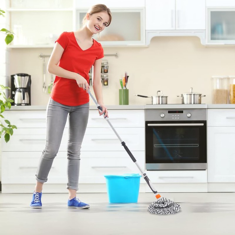 Superio Twist Mop Self Wringing Mop with Scrubber Microfiber Mop