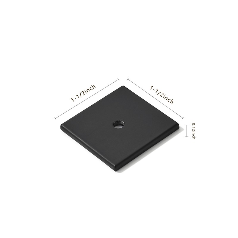 Khtumeware 10-Pack 1-1/2 Inch Square Backplate for Knobs in Matte