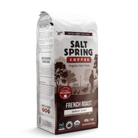 Salt Spring Coffee - French Roast Whole Bean Coffee, Organic Fair Trade Coffee, Proudly Canadian (Dark Roast, 400g)