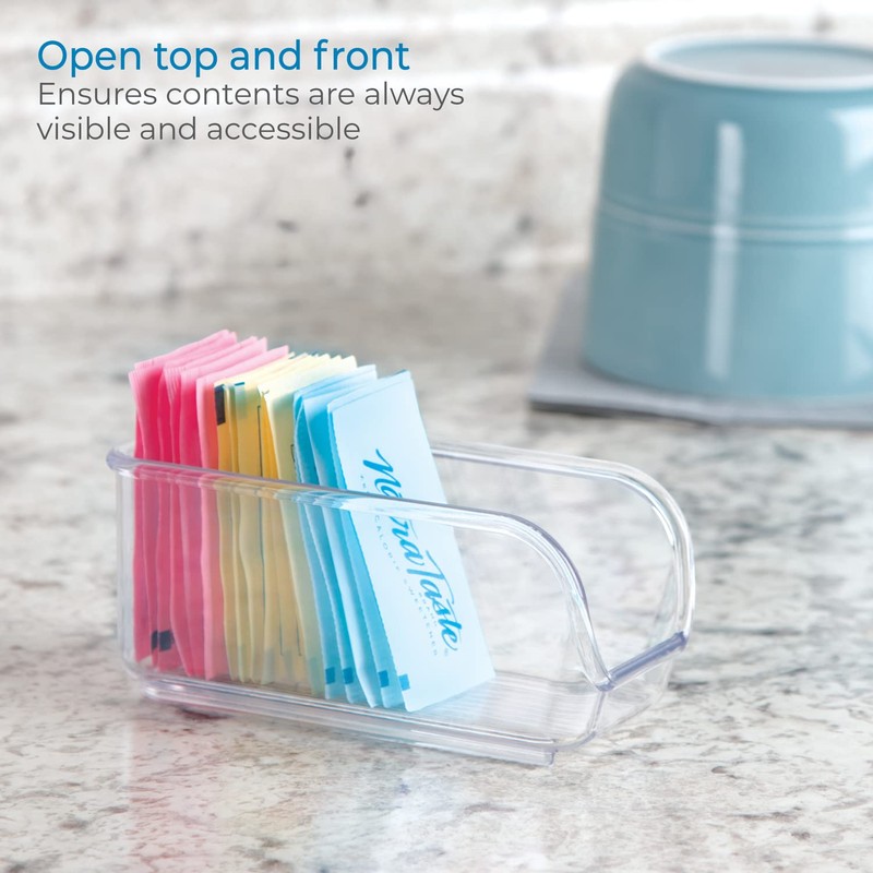 iDesign BPA-Free Plastic Sugar Packet Holder and Organizer, The Linus