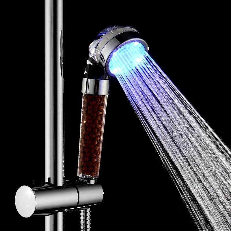 MineralStream LED Ionic Shower Head Kit with Replacement Beads +