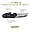 KENT Kent 87T Graphite Handmade Folding Pocket Comb for Men,