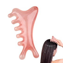 BOJIDO 4 in 1 Cassa Facial Face Plate 1 Piece Resin Comb Type Cassa Plate Slender Face Body Pressure Pressure Point Neck Stiff Shoulder Stiff Scalp Massage Tool Multi-purpose Beauty Care Tool Small