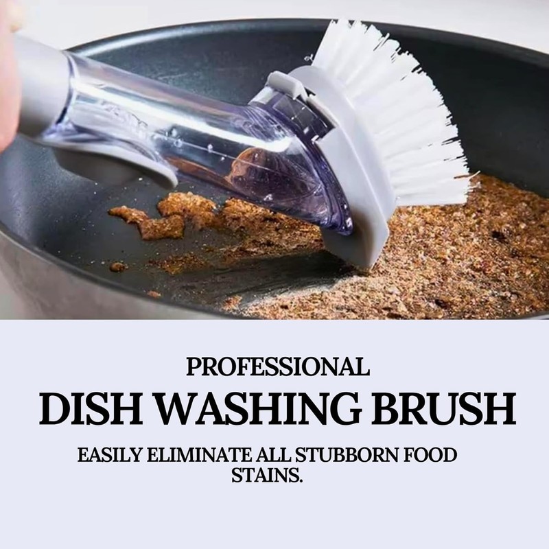 D&S* MART Soap Dispensing Dish Brush, Kitchen Brush for Pot