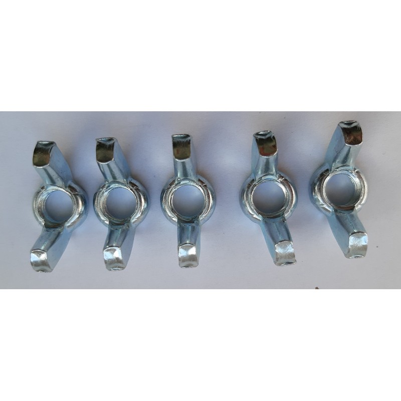 Wing Nuts Zinc Plated Butterfly Nut Silver Hand Twist M8