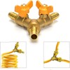 Brass Hose Splitter - 3 Way Shut Off Ball Valve,