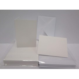 50 x Watercolour Blank Mini A7 (105 x 74mm) Greeting Cards Single Fold + 50 White Envs JLH214