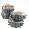 Orange Beadlock Knobby Digger Tires Wheels for Rovan HPI Baja