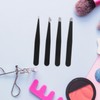 NOLITOY 1set Stainless Steel Eyebrow Tweezers Kit for Facial Hair