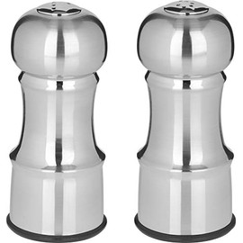 Trudeau 4-1/2-Inch Stainless Steel Salt and Pepper Shakers