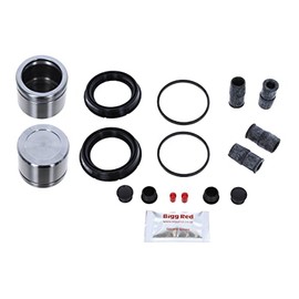 Bigg Red - Front Brake Caliper Repair Seal Kit and Pistons - Compatible with C6 3.0 Hdi, Ds5, C4 Picasso, Rcz, 508, 308, 407 3.0 Hdi