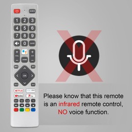 Neue Infrarot-Fernbedienung Ersatz passend für Sharp Smart TVs, mit 4 beliebten Shortcut-Tasten, Keine Einrichtung erforderlich (Keine Sprachfunktion)