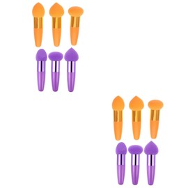 Baluue 2sets Makeup Sponges Puff Pens Wet/dry Foundation Sponge Brush Beauty Supplies 6pcs*2