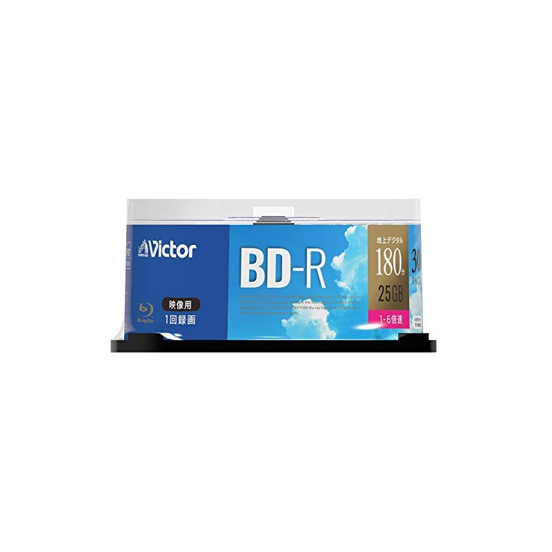 Victor (Victor) Single Recording BD-R VBR130RP30SJ1 (Single Sided, 1-Layer, 1-6x,