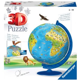 Ravensburger 12338 -Children's World Globe 3D Puzzle (180 pc)