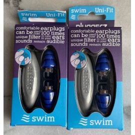 Pluggerz 2 Pluggerz Swim Earplugs Reusable Waterproof Remain Audible