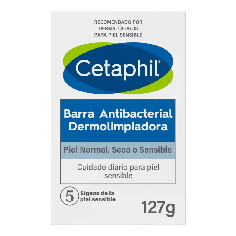 Barra Antibacterial Dermolimpiadora Cetaphil Contenido 127gr