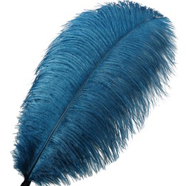 Larryhot 16-18inch Long Ostrich Feathers - 10pcs Feathers Centerpieces for Tables,Wedding Party and Home Decorations (Turquoise)