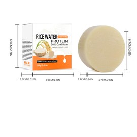 Hppsctink Rice Shampoo Soap, 100 g Rice Anti-Fall Shampoo Soap, Anti-Hair Loss Shampoo Soap, Smooth Hair, Gentle Cleaning & Nourishing Scalp, Shampoos