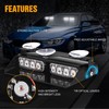 XRIDONSEN White 2 in 1 Dash Emergency Strobe Lights Front/Rear