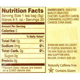 Celestial Seasonings Herbal Tea Caffeine Free Roastaroma - 20 Tea Bags - Case of 6