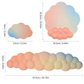 Wrist Rest for Computer Keyboard 3PCS Keyboard Mouse Wrist Rest Memory Foam Cloud Wrist Rest to Relieve Pain Wrist Rest Cushion for Computer Laptop (A)