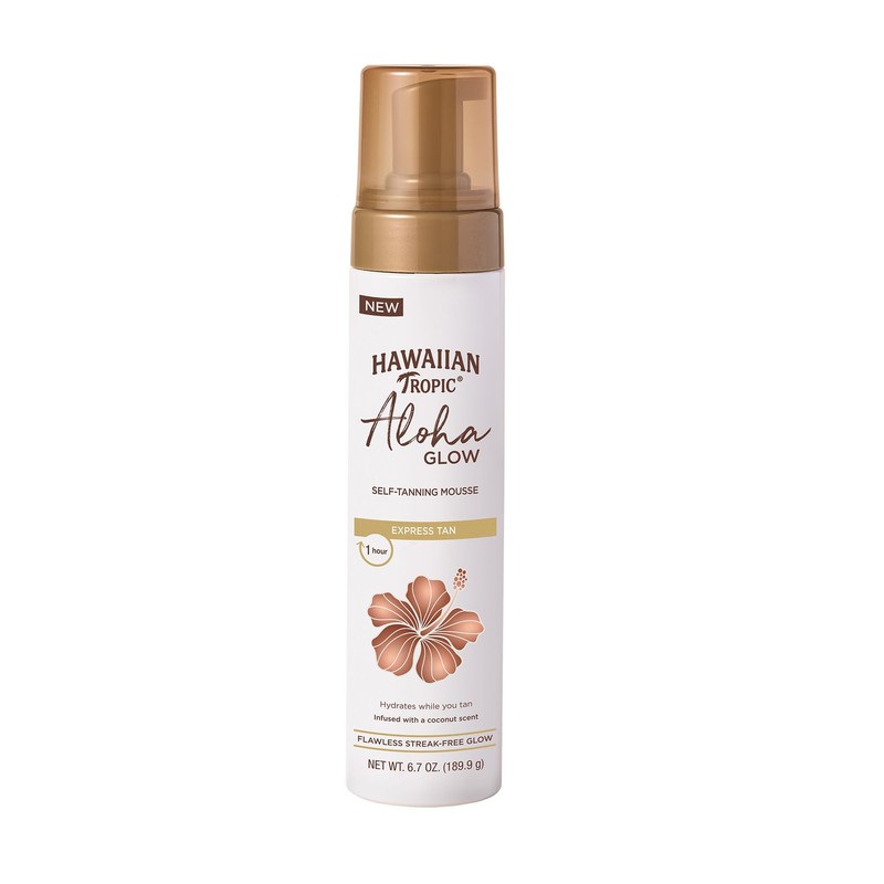 Hawaiian Tropic Aloha Glow Self Tanning Mousse, Express Tan, 6.7oz