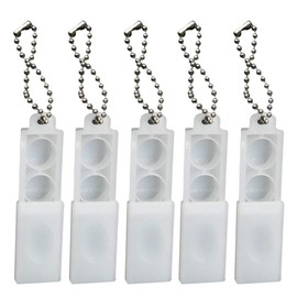 lasenersm 5 Pieces Hearing Aid Battery Case Hearing Aid Amplifier Battery Storage Box Button Cell Holder Storage Case Plastic Battery Case Box Battery Caddy with Keychain(White)