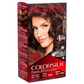 REVLON Colorsilk Color Permanent Hair Dye, 46 Medium Golden Chestnut (Pack of 3)