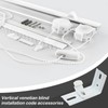 DOITOOL 4Pcs Vertical Blinds L- Shaped Brackets Blinds Curtain Track