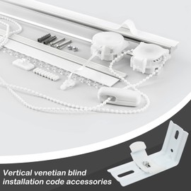DOITOOL 4Pcs Vertical Blinds L- Shaped Brackets Blinds Curtain Track Mounting Bracket Clip Blind Extension Frame (4pcs)