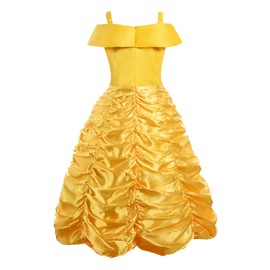 ReliBeauty Little Girls Layered Princess Dress Costume with Accessories, Yellow, 6X/7