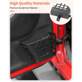 Summleaf Compatible with Jeep Wrangler JK 2007-2018 Front Door Storage Pockets Box Insert Door Side Organizer Storage Expansion Box (Metal A)