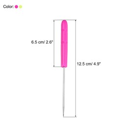 PATIKIL 2 Pack Badminton Racket Strings Awl Tennis Racket String Straight Awl Straightening Tool Rose Red Yellow