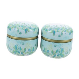 MAGICLULU 2Pcs Delicate Printed Tea Storage Jars Stylish Canisters for Loose Tea Candies Powder Versatile for Home Kitchen for Birthdays Housewarmings