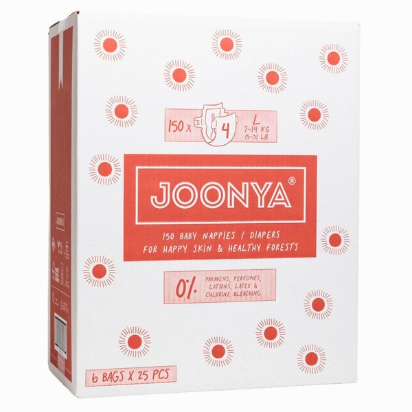 JOONYA Joonya Baby Diapers, Size 4 L (15-31 lb) -