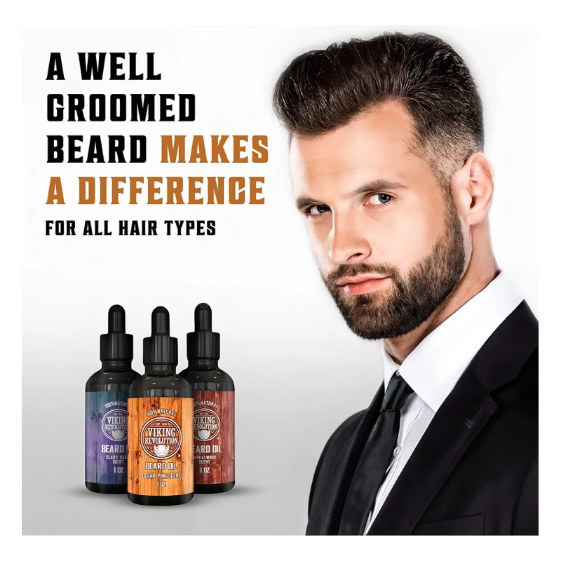 Acondicionador De Aceite Para Barba, Paquete De 3