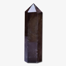 WUYOUSHI 1Pc Large Smoky Quartz Wands / 4.8"-5.11" (12-13cm),Natural Healing Crystal Tower / 6 Faceted Chakra Crystal Point Reiki Meditation Therapy
