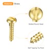 sourcing map Wood Screws M6 x 30mm Slotted Round Head