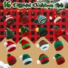 16 Pcs Knitted Christmas Hat Red White Green Elf Hats