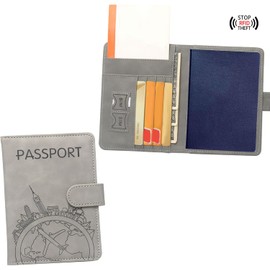 Fundas para pasaportes de PU Fundas para porta pasaportes Organizadores de estuches tipo billetera de viaje Accesorio de viaje para hombre y mujer Organizadores de estuches tipo billetera