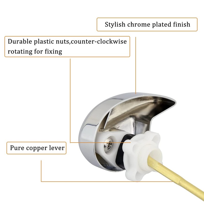 Windspeed 2 Pack Toliet Tank Flush Lever Handle, Universal Side