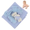 3pcs Baby Photography Props Soft Newborn Photo Blanket Doll Hat
