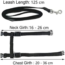 Widream 2 x Cat Harness with Lead and Collars, Escape Proof Cat Harness, Adjustable Harnesses, Cat Lead, for Cats, Small Dogs, Rabbits (Black Red)