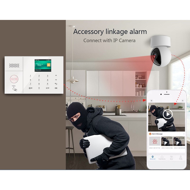 WiFi Home Alarm System Dual Way Voice GSM Smart Security